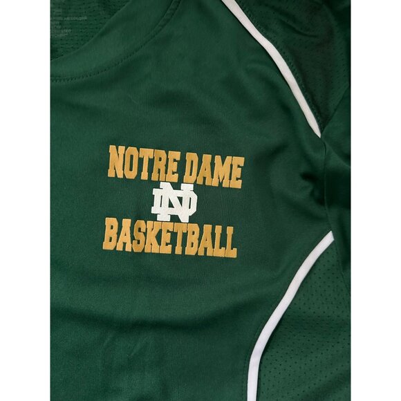 Notre Dame Basketball Long Sleeve Shirt Adult S Augusta Sportswear Green *Read - Picture 3 of 8